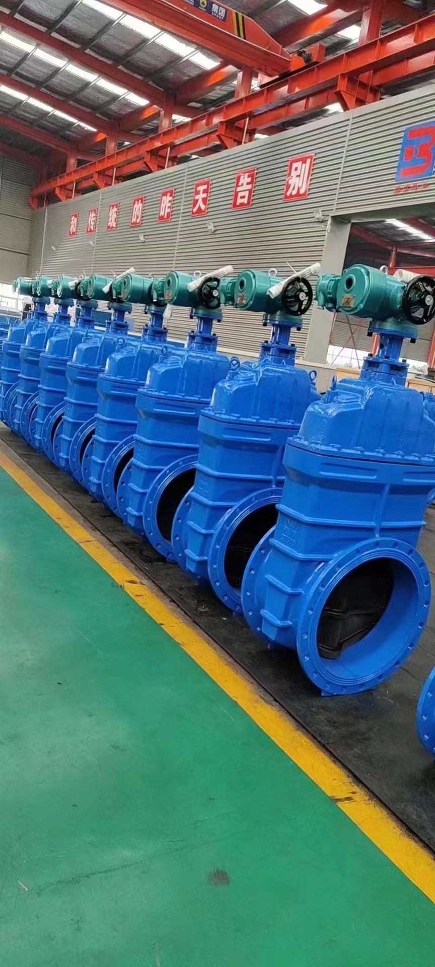 大口徑電動軟密封暗桿閘閥 大口徑電動軟密封暗桿閘閥