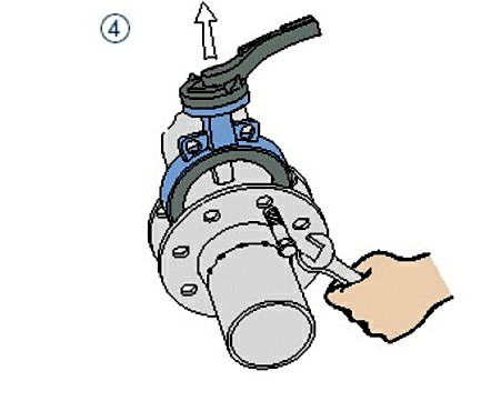 蝶閥安裝示意圖4 蝶閥安裝示意圖4