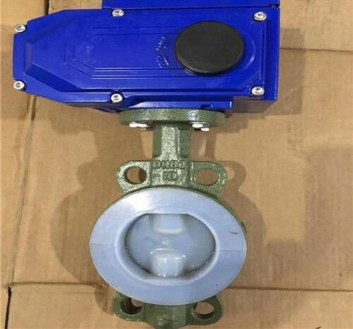 電動不銹鋼板襯四氟蝶閥 電動不銹鋼板襯四氟蝶閥