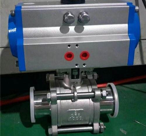 氣動衛生級三片式球閥 氣動衛生級三片式球閥