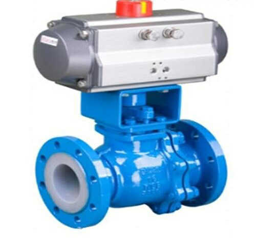 氣動襯氟放料球閥 氣動襯氟放料球閥