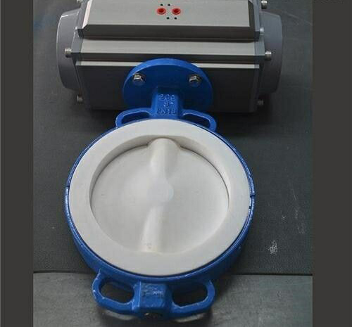 氣動襯氟調節蝶閥 氣動襯氟調節蝶閥