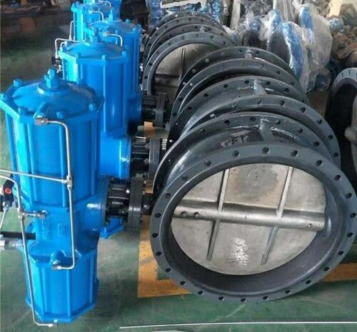 攪拌站氣動雙法蘭水泥蝶閥 攪拌站氣動雙法蘭水泥蝶閥