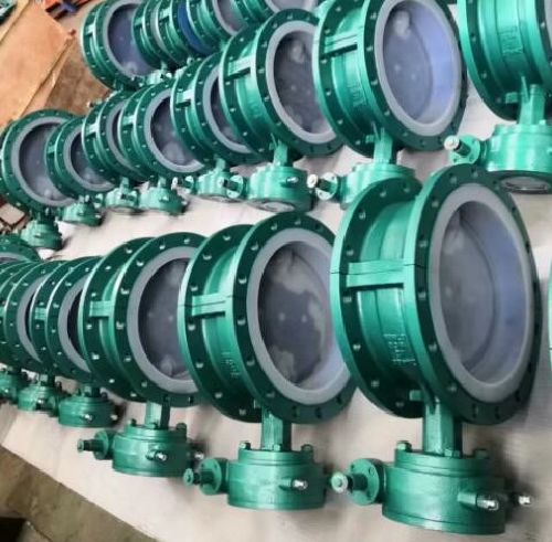 蝸輪法蘭襯氟蝶閥 蝸輪法蘭襯氟蝶閥