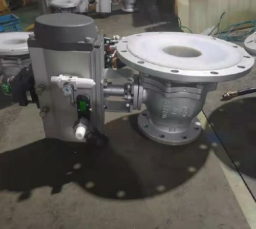 氣動襯氟放料球閥 氣動襯氟放料球閥